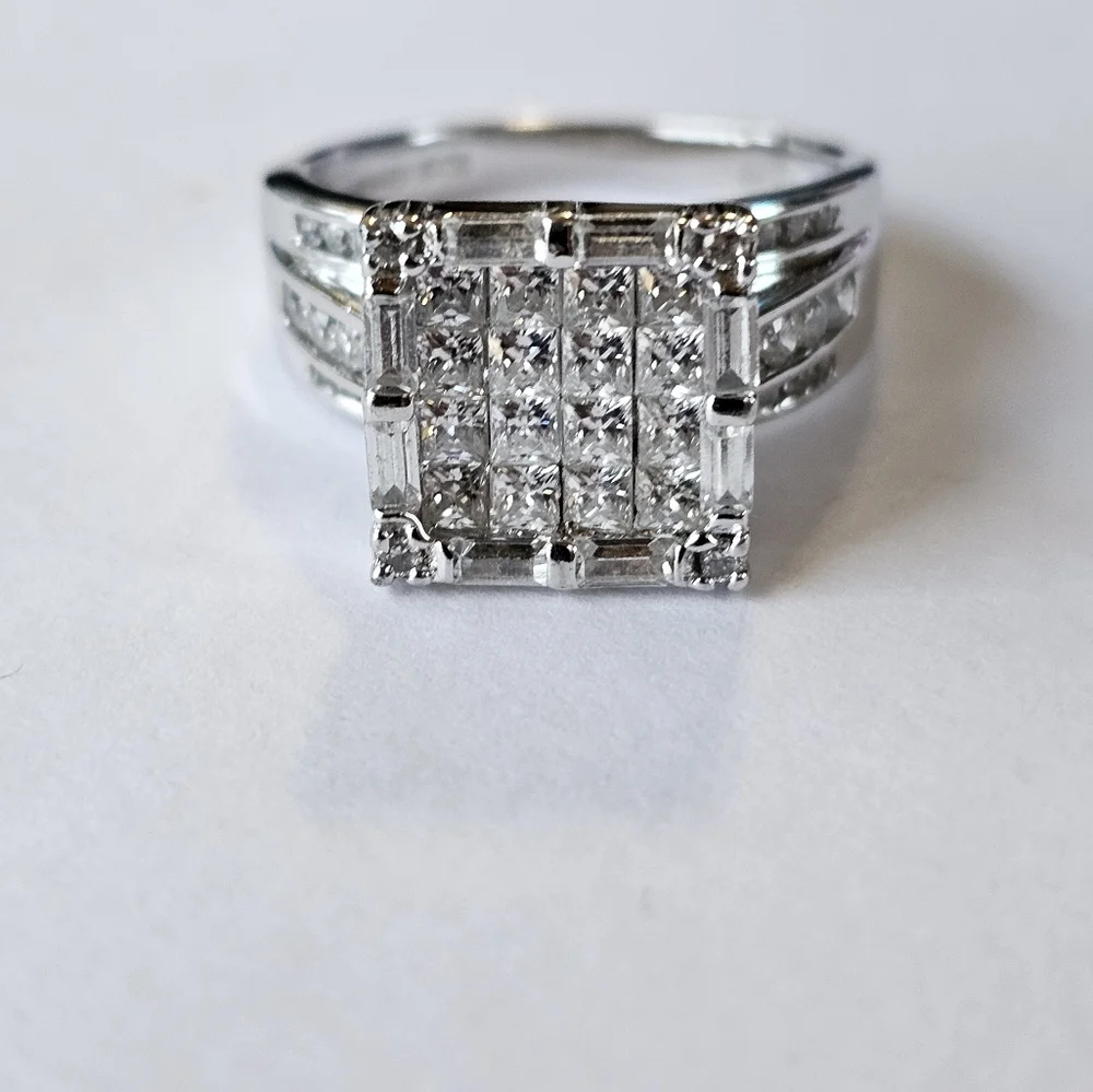 NOT FOR SALE JTV 2.37ctw High Grade CZ Invisible Set Platineve®Ring - Picture 3 of 17